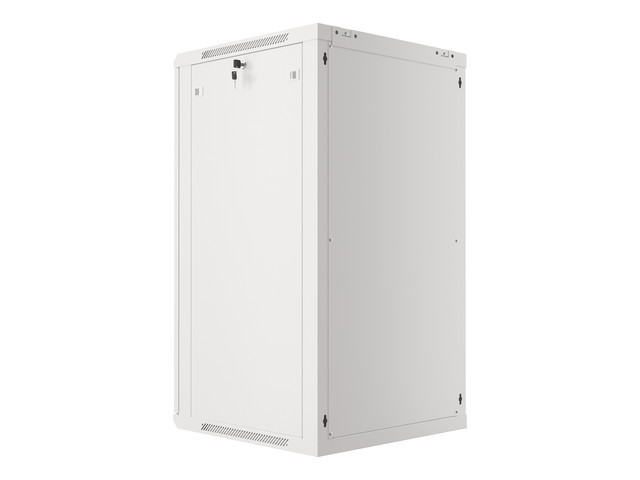 LANBERG 19" RACKOVÁ SKRIŇA PRO MONTÁŽ NA STENU 22U/ 600X600 (FLAT PACK) S PROSKLENÝMI DVERAMI ŠEDÁ V2 