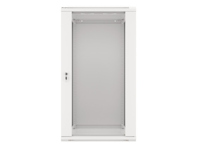 LANBERG 19" RACKOVÁ SKRIŇA PRO MONTÁŽ NA STENU 22U/ 600X600 (FLAT PACK) S PROSKLENÝMI DVERAMI ŠEDÁ V2 