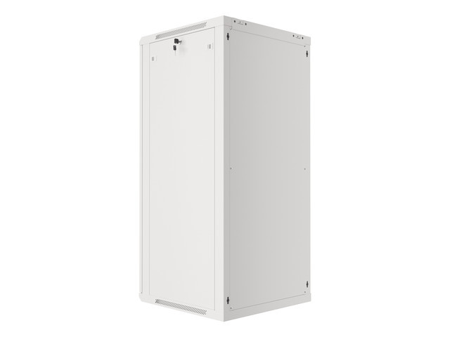 LANBERG RACKOVÁ SKRIŇA 19" NÁSTENNÁ 27U/ 600X600 (FLAT PACK) S PRESKLENÝMI DVERAMI ŠEDÁ V2 