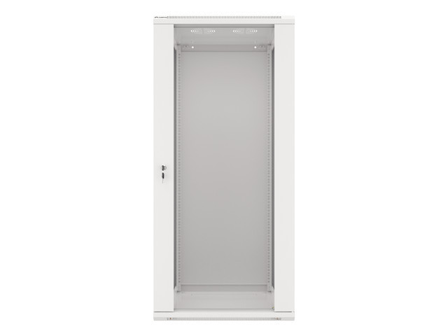 LANBERG RACKOVÁ SKRIŇA 19" NÁSTENNÁ 27U/ 600X600 (FLAT PACK) S PRESKLENÝMI DVERAMI ŠEDÁ V2 