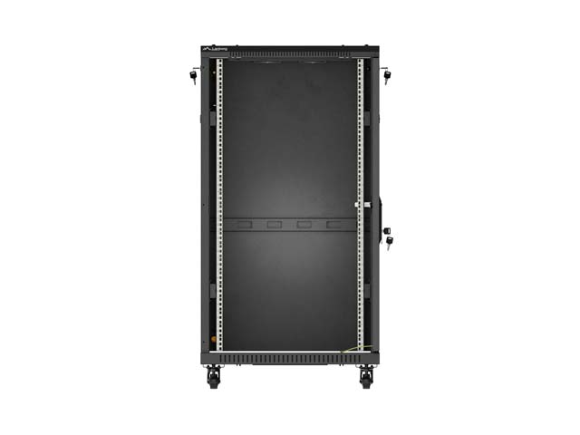 LANBERG INŠTALAČNÝ SKRIŇOVÝ ROZVADEČ 19" 22U 600X600 ČIERNE SKLENENÉ DVERE (PLOCHÉ BALENIE) 