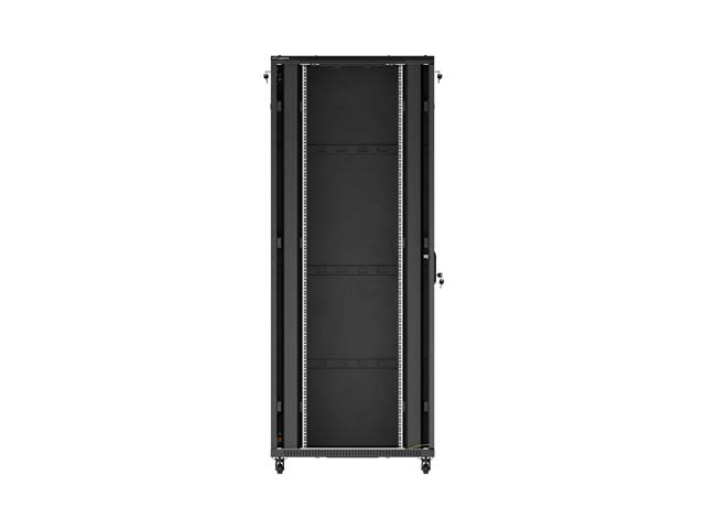 LANBERG 19" VOĽNE STOJÚCA RACKOVÁ SKRIŇA 42U/ 800X1000 (FLAT PACK) S PRESKLENÝMI DVERAMI ČIERNA 