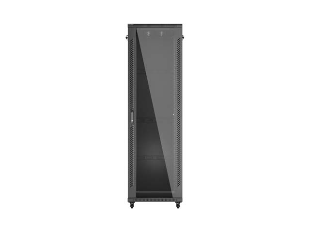 LANBERG INŠTALAČNÝ SKRIŇOVÝ ROZVADEČ 19" 42U 600X1000 ČIERNE SKLENENÉ DVERE (PLOCHÉ BALENIE) 