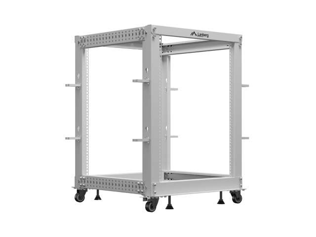 LANBERG OTVORENÝ RACK 19" 15U 600X600-1100 NASTAVITEĽNÝ ŠEDÝ 