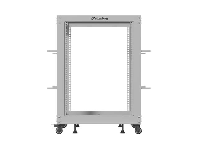 LANBERG OTVORENÝ RACK 19" 15U 600X600-1100 NASTAVITEĽNÝ ŠEDÝ 
