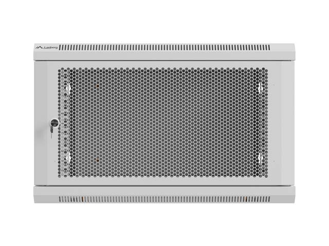 LANBERG NÁSTENNÁ INŠTALAČNÁ SKRIŇA 19" 6U 600X600 ŠEDÉ PERFOROVANÉ DVERE (PLOCHÉ BALENIE) 