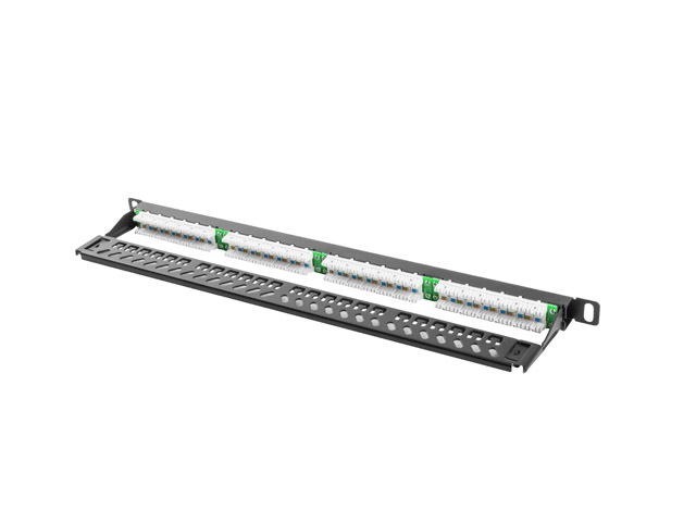 LANBERG PATCH PANEL 24 PORTOV 0, 5U 19" CAT.6 UTP ČIERNY LANBERG 