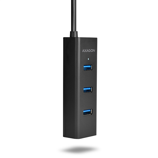 AXAGON HUE-S2BL, 4x USB 3.0 CHARGING hub, micro USB napr. konektor, kábel USB-A 1.2m 