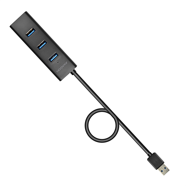 AXAGON HUE-S2BL, 4x USB 3.0 CHARGING hub, micro USB napr. konektor, kábel USB-A 1.2m 