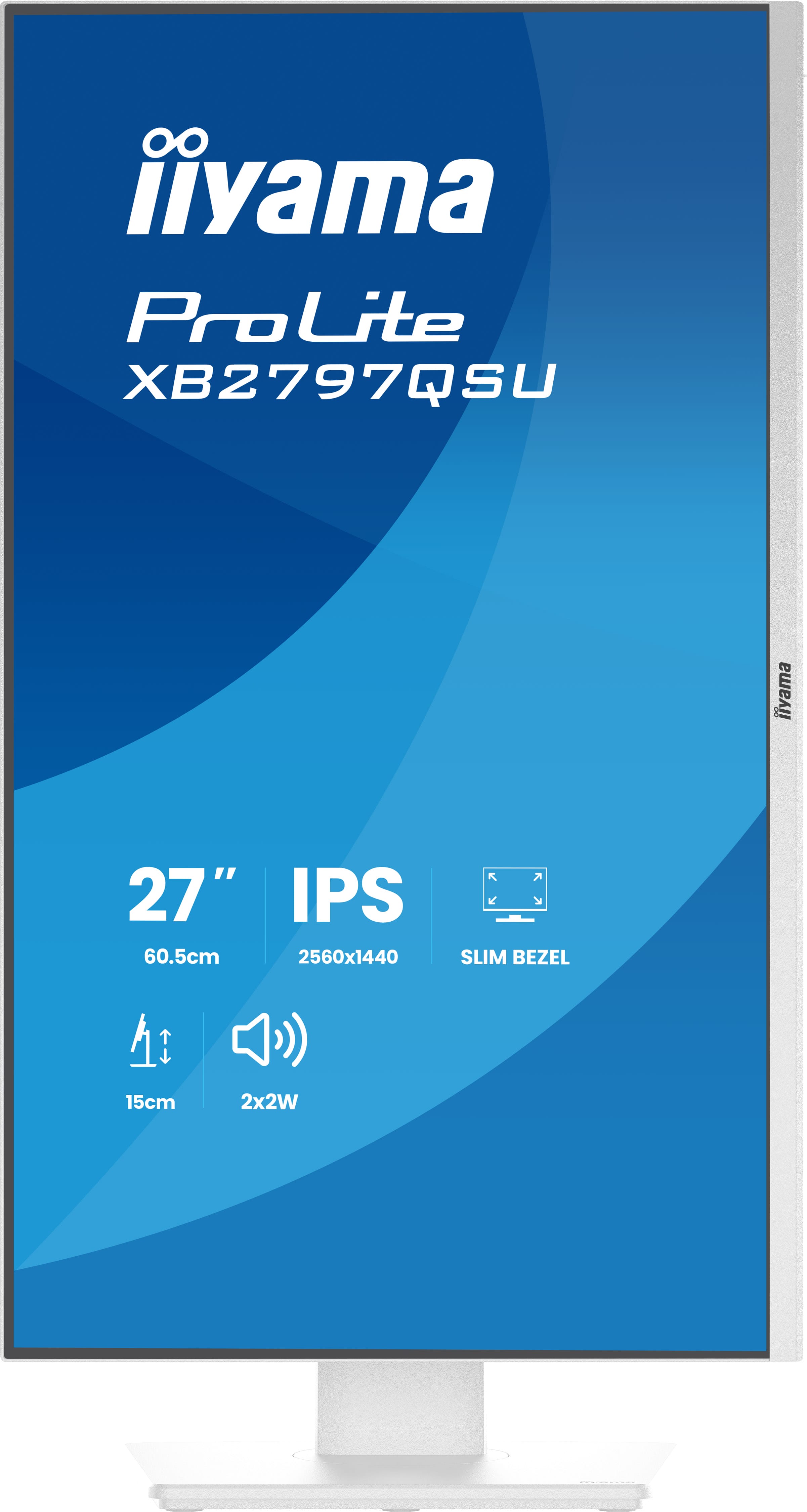 iiyama ProLite/ XB2797QSU-W1/ 27"/ IPS/ QHD/ 75Hz/ 1ms/ Biela/ 5R 
