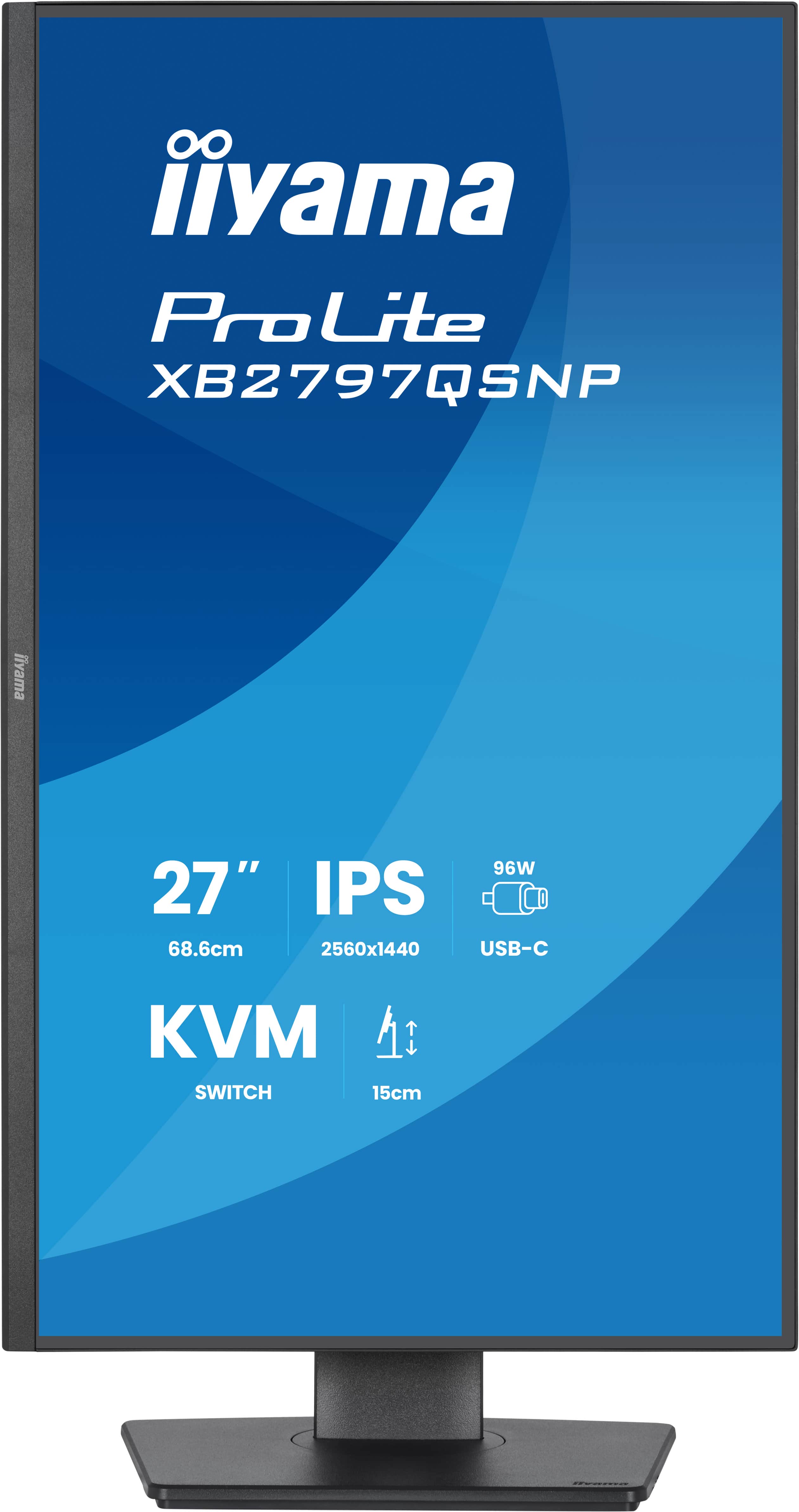 iiyama ProLite/ XB2797QSNP-B1/ 27"/ IPS/ QHD/ 75Hz/ 1ms/ Čierna/ 5R 