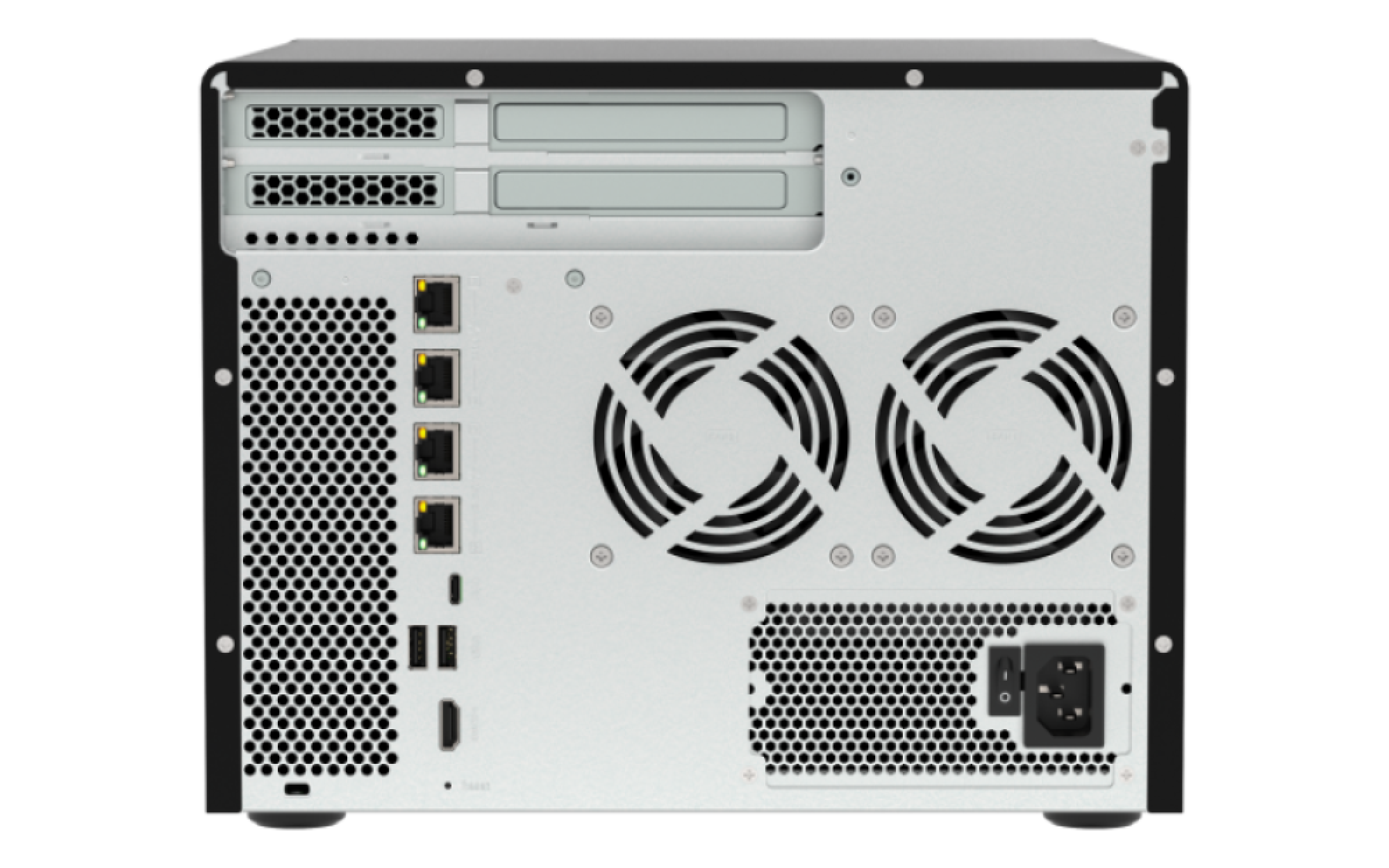 QNAP TVS-h877AX-R5-16G (AMD Ryzen 5, 16GB DDR5 RAM, 6x 3, 5" + 4x 2, 5", 3x PCIe, 2x 2, 5GbE, 2x 10GbE) 