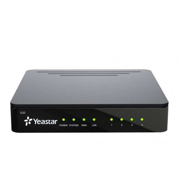 Yeastar S20, IP PBX, až 4 porty, 20 uživatelů, 10 hovorů