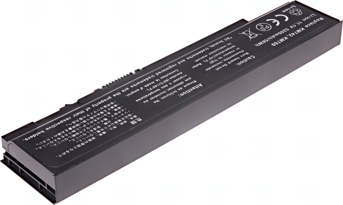Batéria T6 Power pre Dell Latitude E5400, E5410, E5500, E5510, 5200mAh, 58Wh, 6cell 