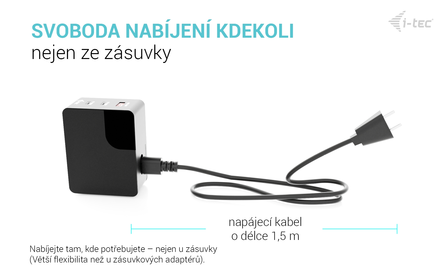 i-tec 100W Intelligent Multiport USB Charger 