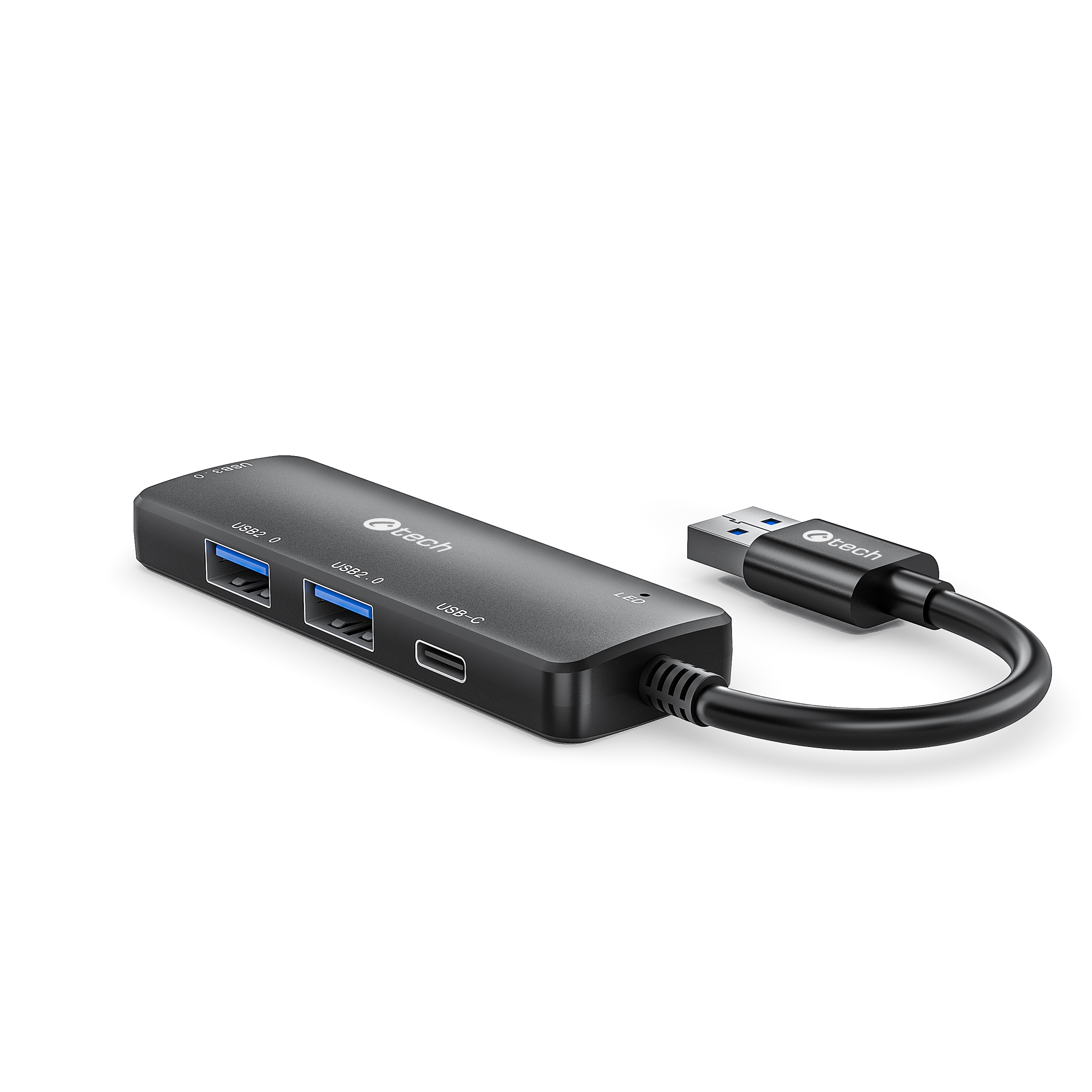 HUB USB C-tech UHB-U3-AC, 3x USB-A/ 1x USB-C/ USB 3.0 
