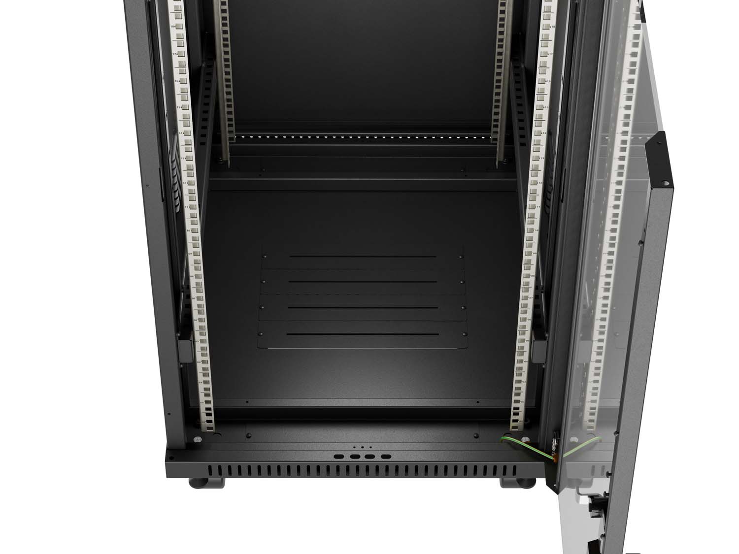 LANBERG 19" VOĽNE STOJÚCA RACKOVÁ SKRIŇA 42U/ 600X800 (FLAT PACK) S PRESKLENÝMI DVERAMI LCD ČIERNA 