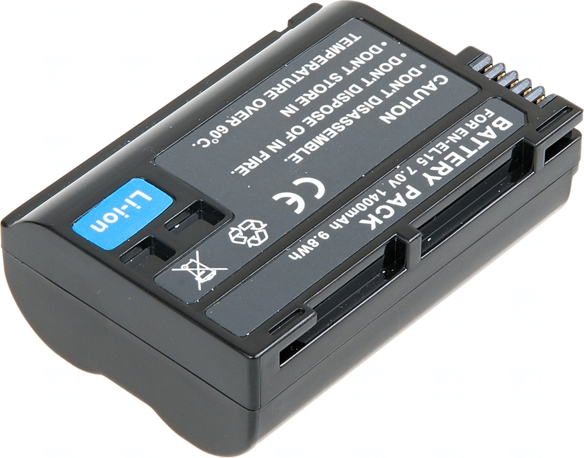 Batéria T6 Power pre Nikon EN-EL15, EN-EL15a, EN-EL15e, EN-EL15b, 2280mAh, 16Wh, USB-C 
