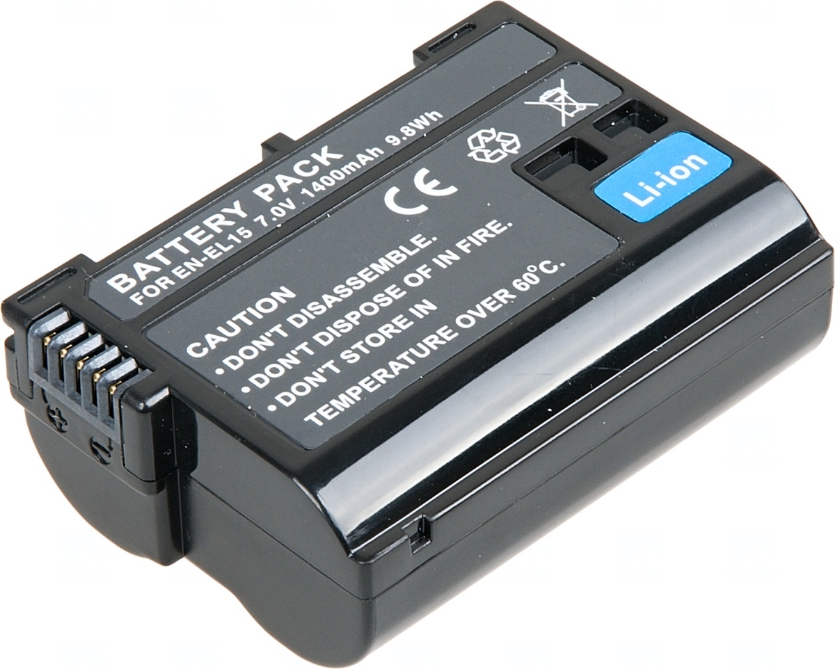 Batéria T6 Power pre Nikon EN-EL15, EN-EL15a, EN-EL15e, EN-EL15b, 2280mAh, 16Wh, USB-C