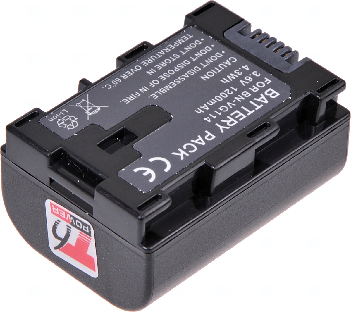 Batéria T6 Power pre JVC BN-VG107, BN-VG108, BN-VG114, 1200mAh, 4, 3Wh 