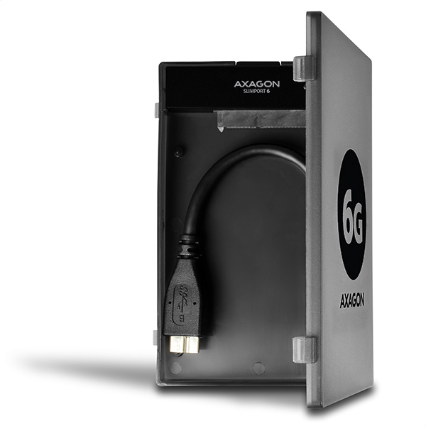 AXAGON ADSA-1S6, USB3.0 - SATA 6G UASP HDD/ SSD adaptér vč. 2.5" pouzdra 