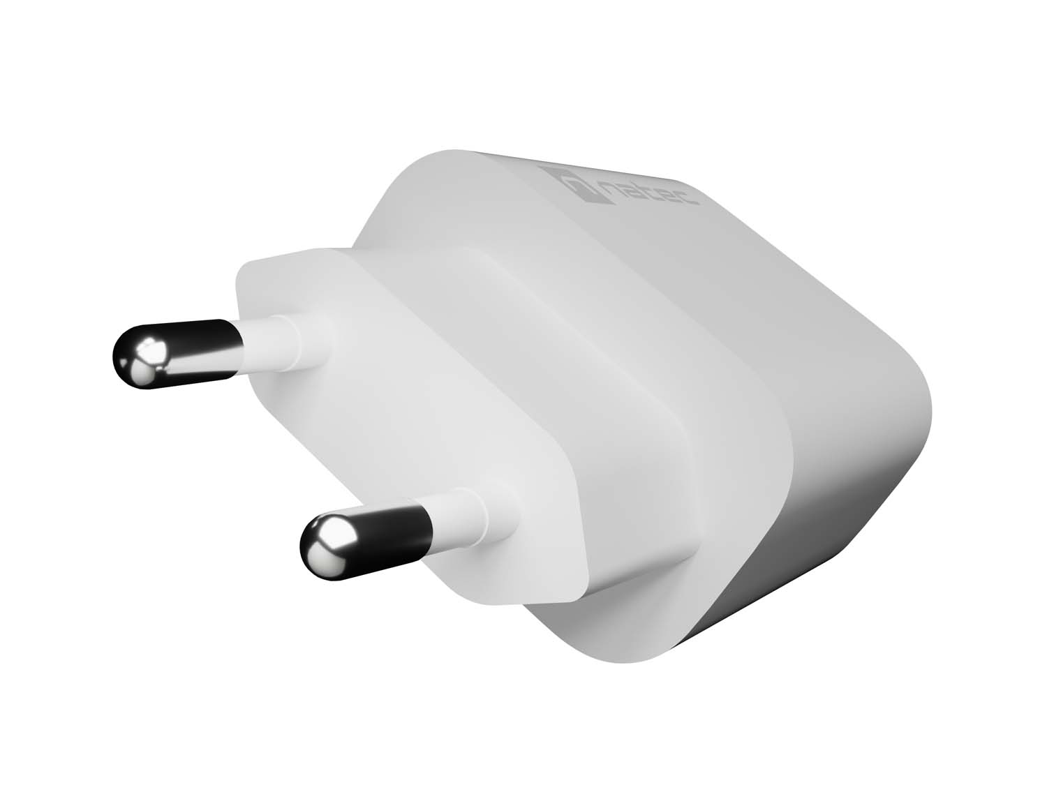Univerzálna nabíjačka Natec RIBERA 20 W 1X USB-A + 1X USB-C, biela 