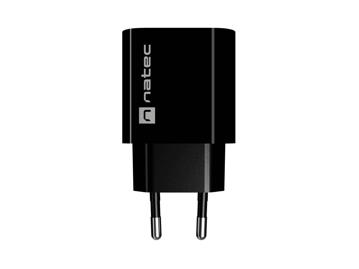 Univerzálna nabíjačka Natec RIBERA 18W, 1X USB-A, čierna 