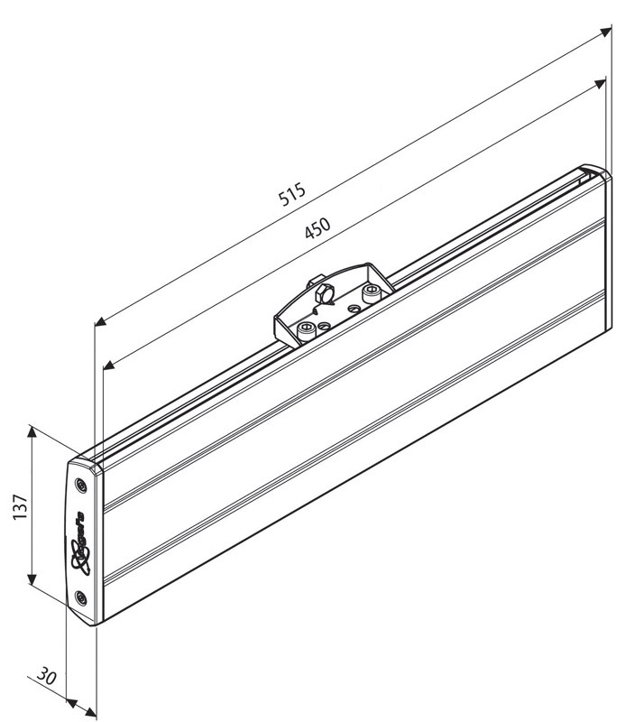 Vogel´s vodor. úchyt Connect-it PFB 3405, 515mm, strieborný 