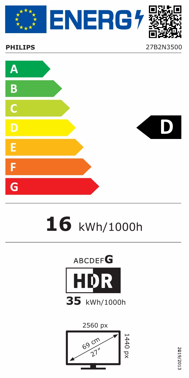 Philips/ 27B2N3500/ 27"/ IPS/ QHD/ 120Hz/ 4ms/ Čierna/ 5R 