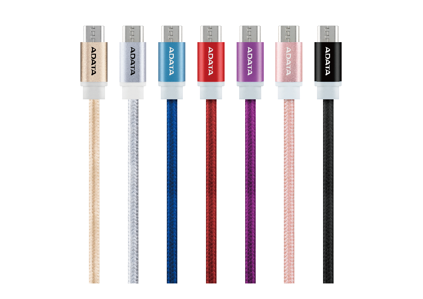 ADATA Micro USB kábel pletený 1m čierny 