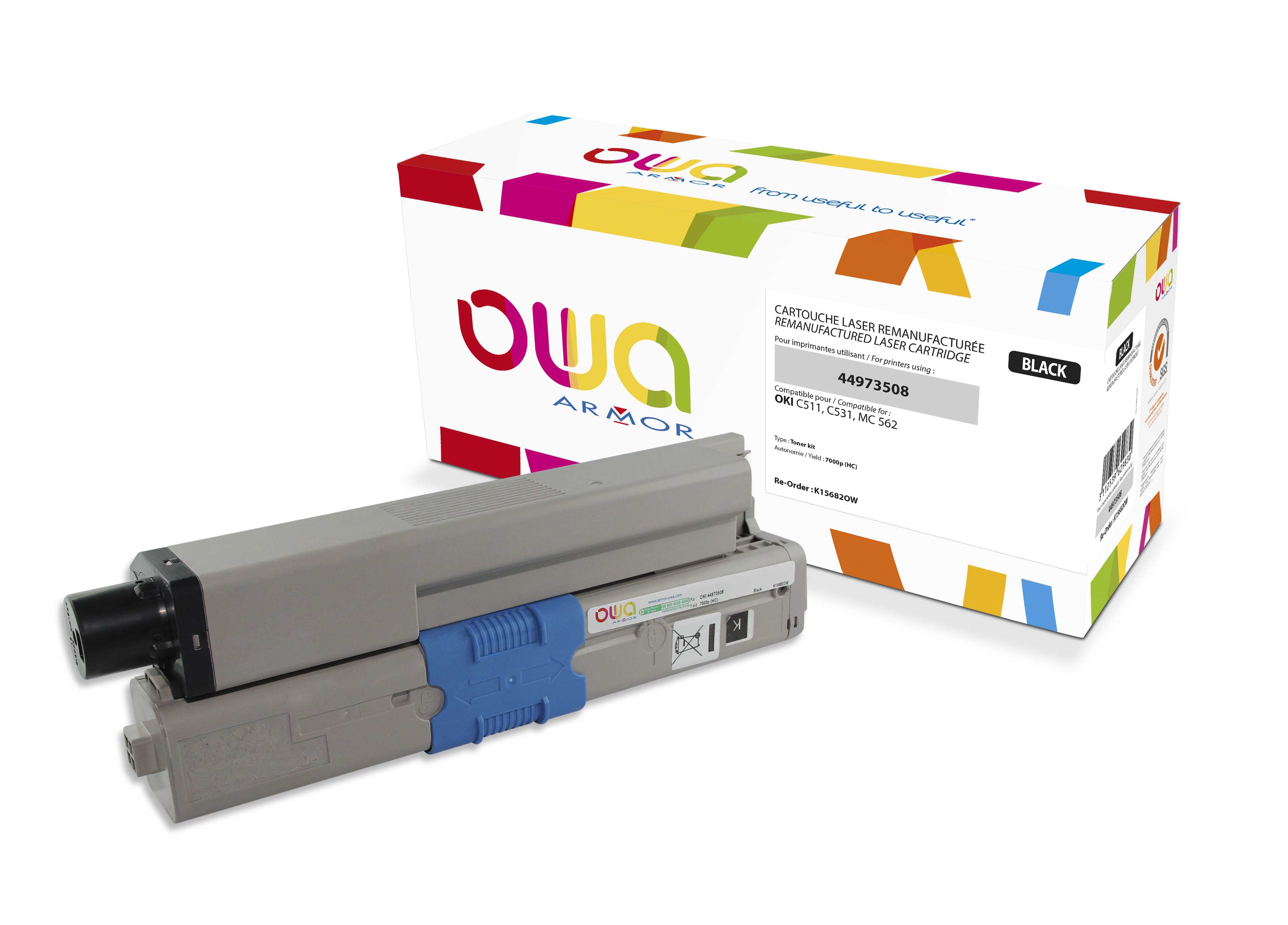 OWA Armor toner kompatibilný s OKI 44973508, 7000st, čierna/ black