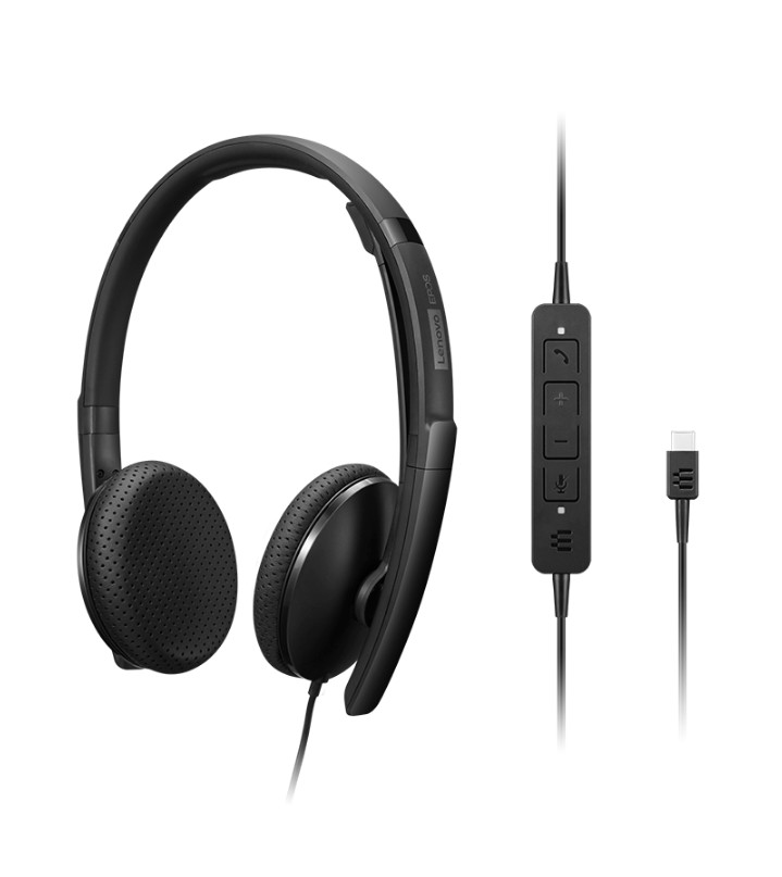 Lenovo Wired VoIP/ ANC/ USB/ Čierna 