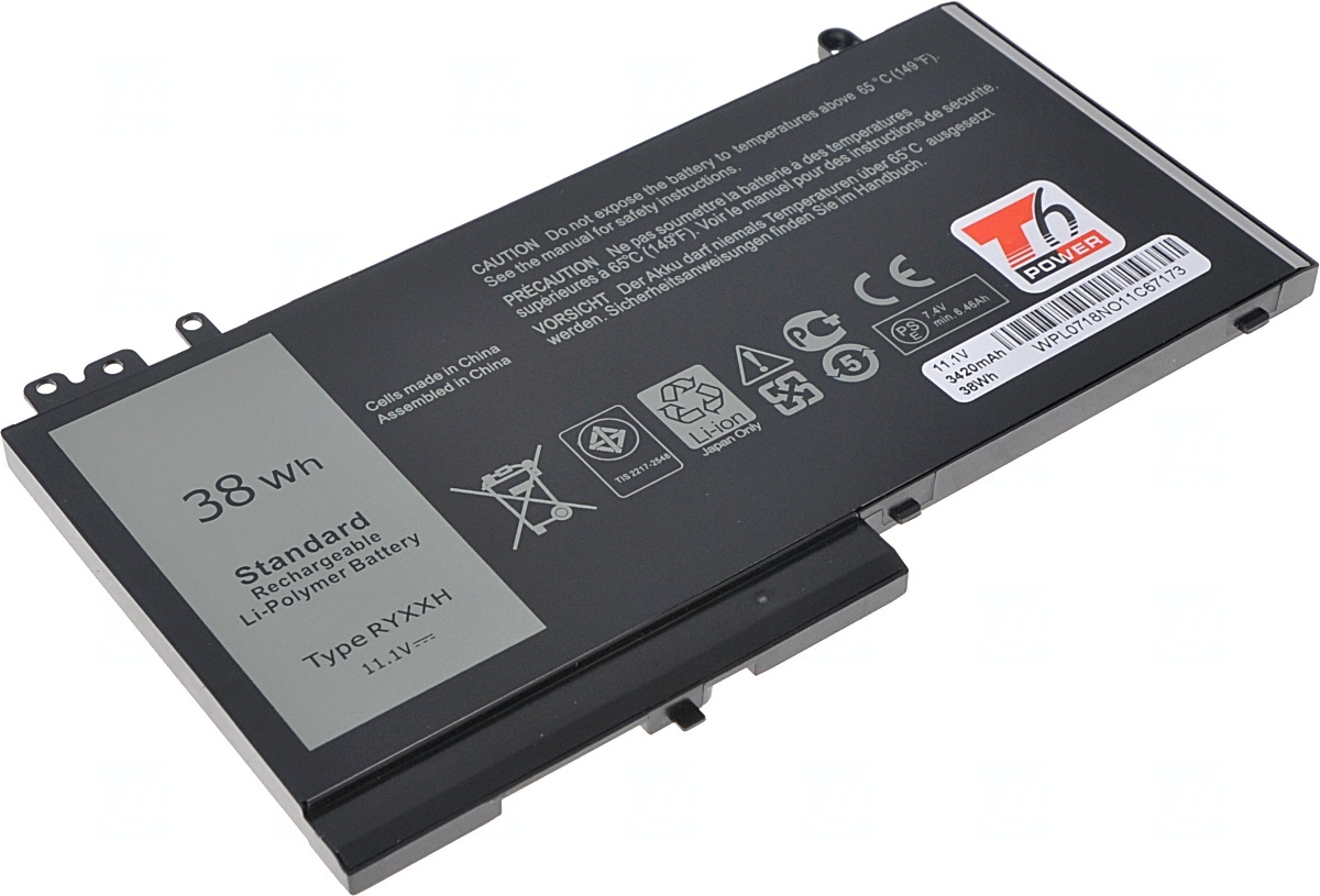 Batéria T6 Power pre Dell Latitude E5450, E5550, E5250, 3150, 3160, 3600mAh, 41Wh, 3cell, Li-pol
