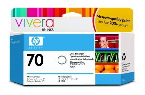 HP 70 Gloss enhancer DJ Ink Cart, 130 ml, C9459A