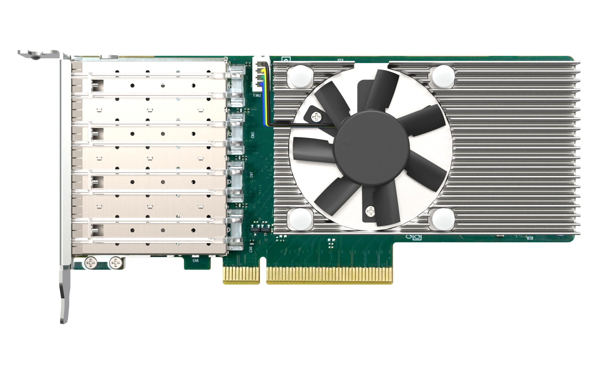 QNAP QXG-10G4SF-BCM, 4x10GbE SFP+, PCIe 4.0 x8 