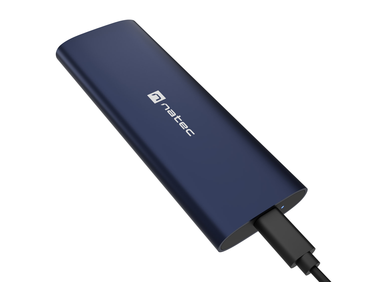 Externý box pre SSD Natec RHINO M.2 NVME LITE USB-C 3.2 GEN 2, hliníkové telo, STEEL NAVY 