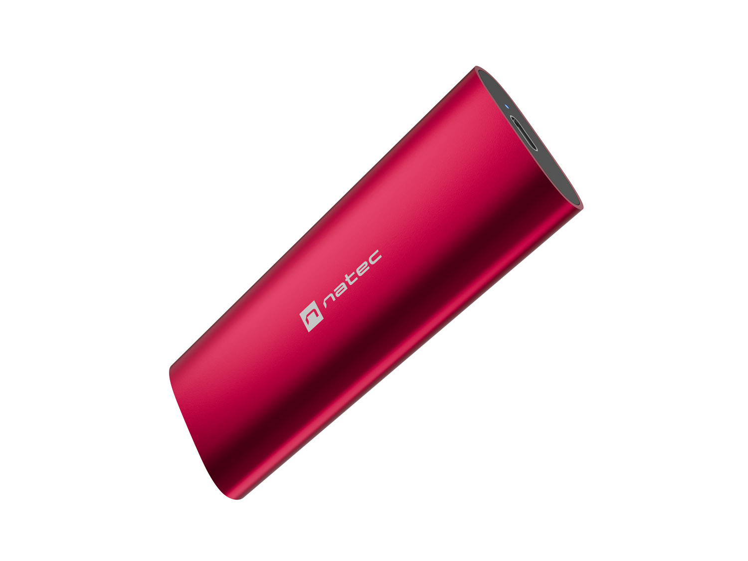 Externý box pre SSD Natec RHINO M.2 NVME LITE USB-C 3.2 GEN 2, hliníkové telo, RUBY RED 
