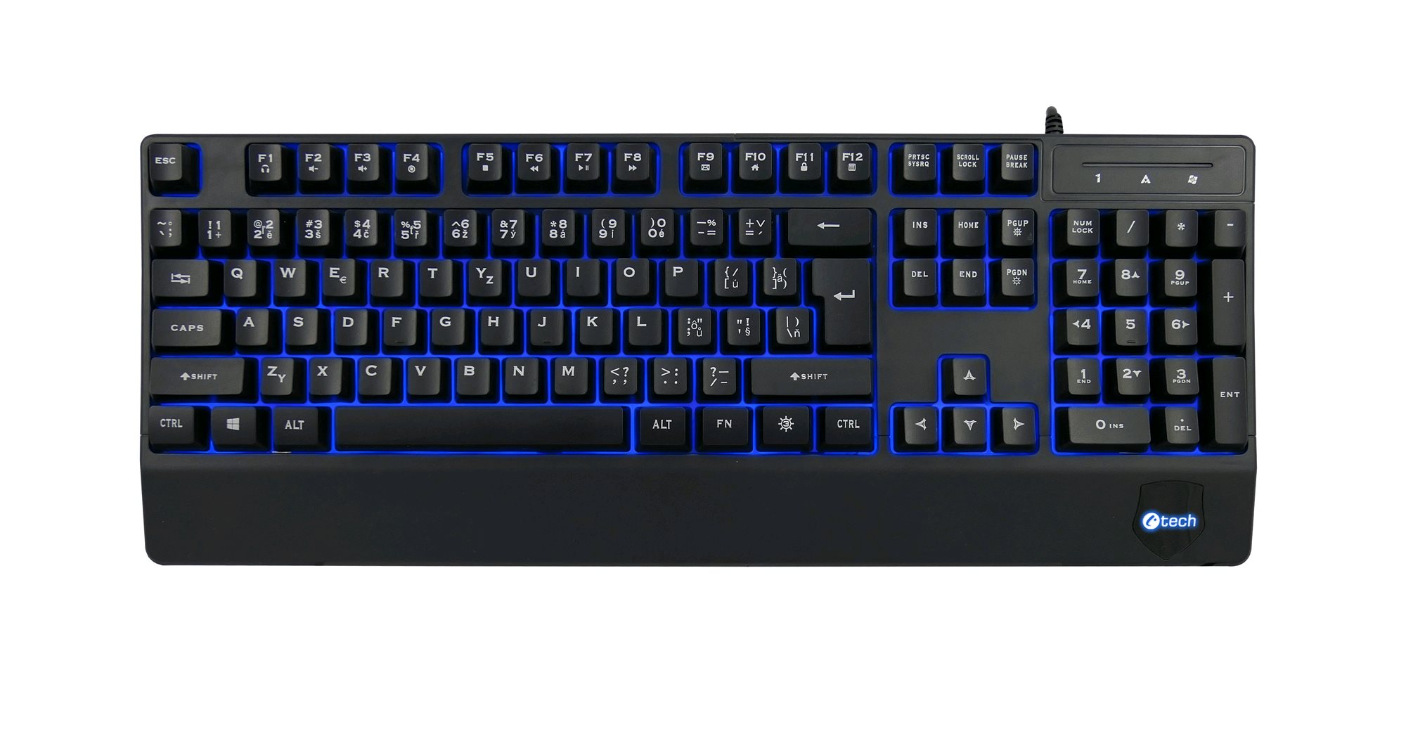 C-TECH KB-104BK/ Drátová USB/ CZSK-Layout/ Černá