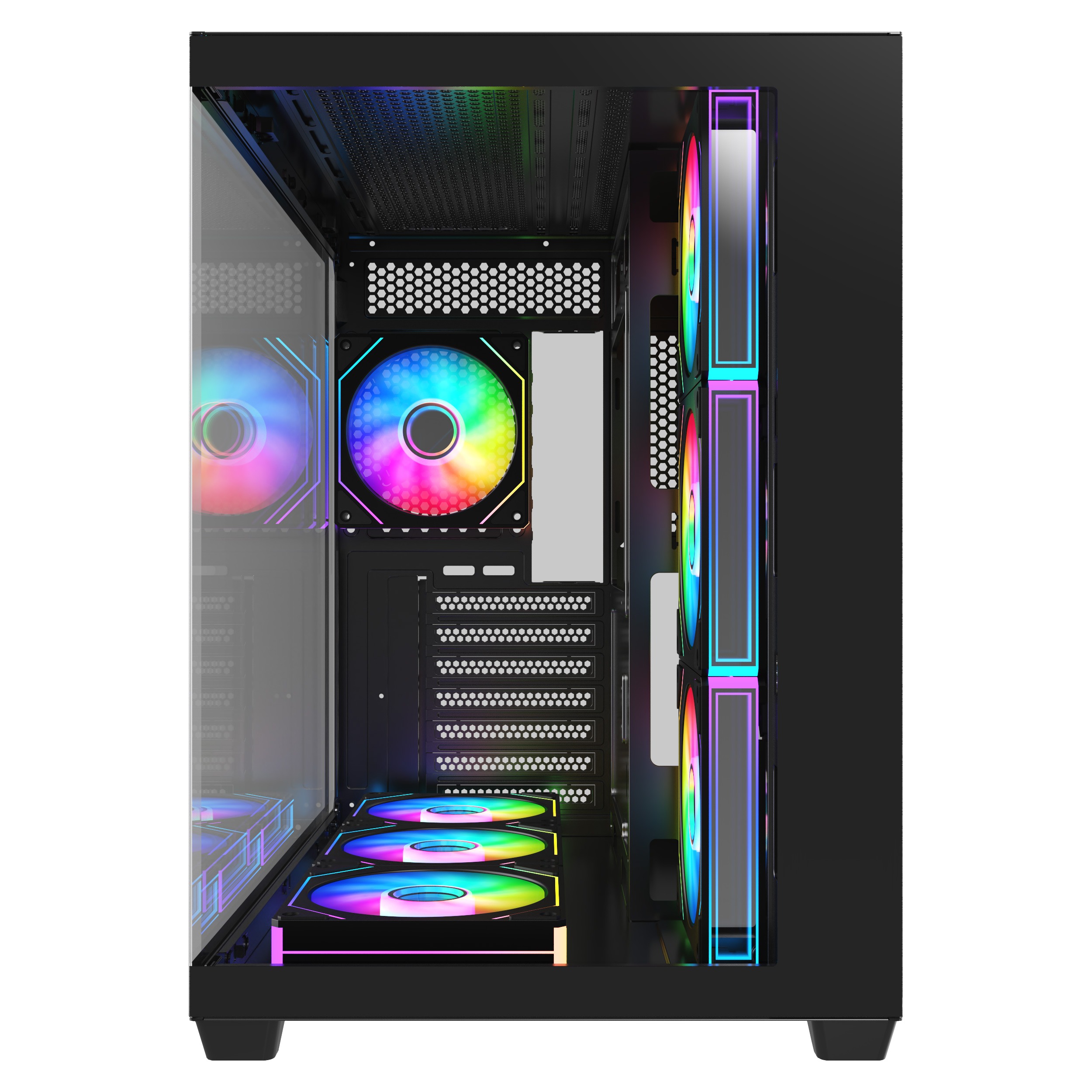 FSP M341-BA/ Midi Tower/ Transpar./ Čierna 