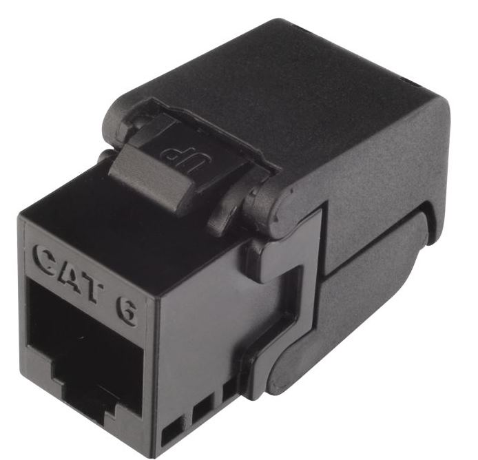 Samorezný keystone Solarix CAT6 UTP SXKJ-6-UTP-BK-SA Component Level a 4PPoE certifikácia