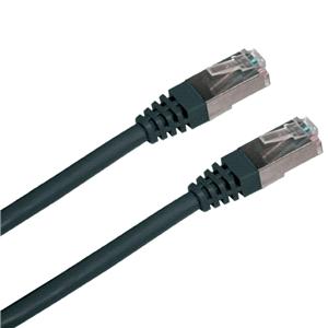 Patch cord FTP cat5e 0, 5M čierny