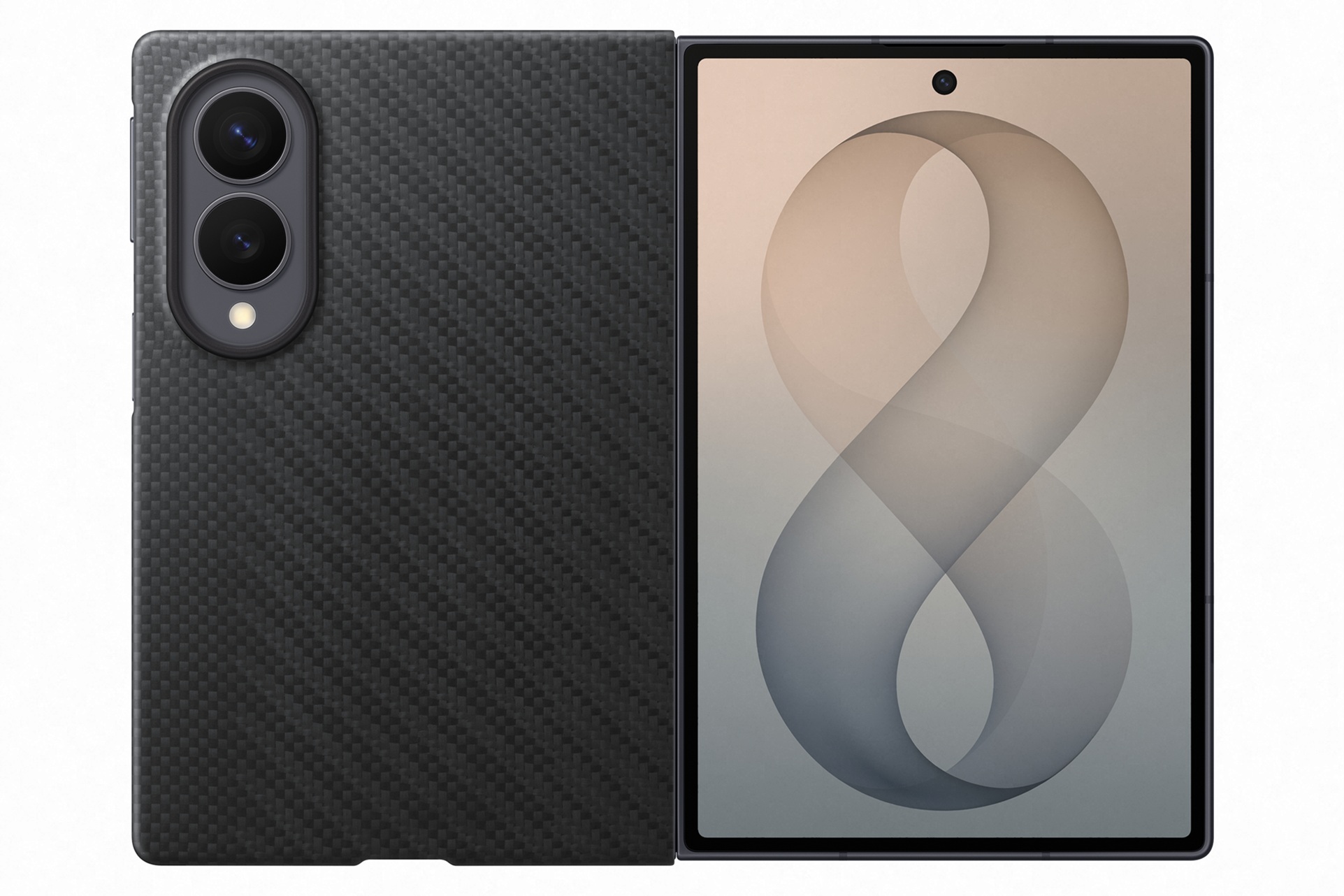 Samsung Karbónový kryt s magnetom pre Galaxy Z Fold8, Black 