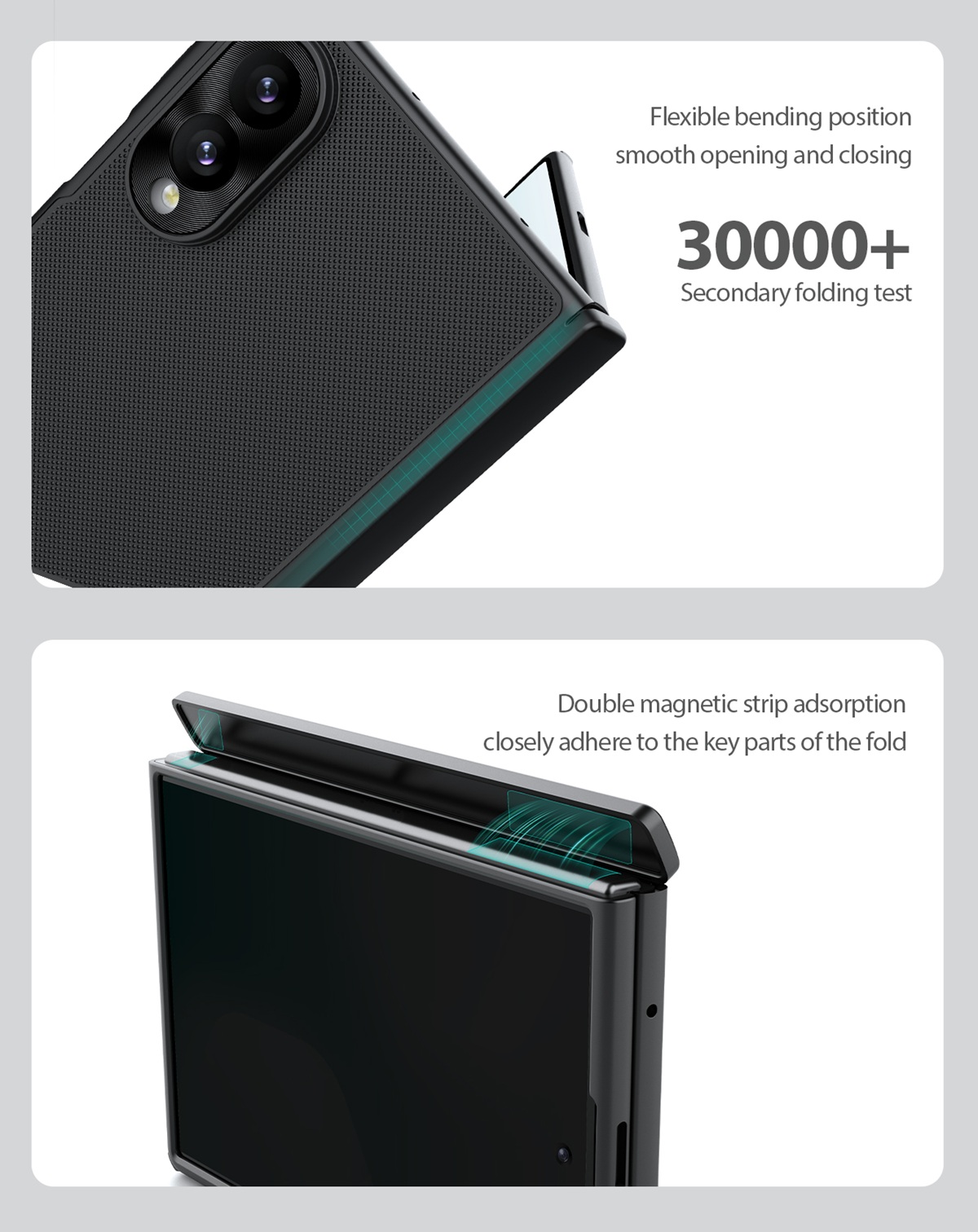 Nillkin Super Frosted FOLD Magnetic Zadný Kryt pre Samsung Galaxy Z Fold 8 Black 
