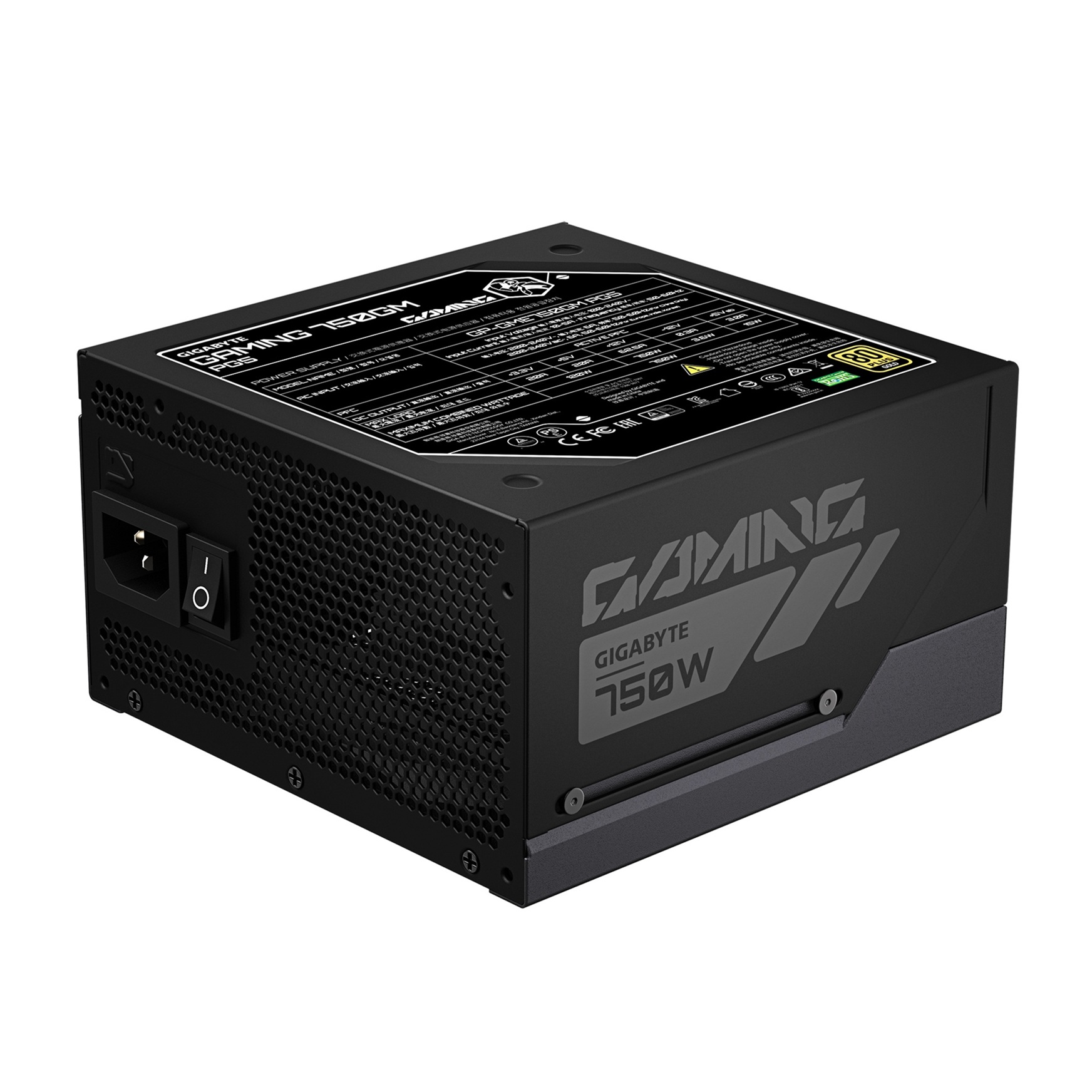 GIGABYTE GAMING 750GM PG5/ 750W/ ATX 3.1/ 90%/ Modular/ Retail 