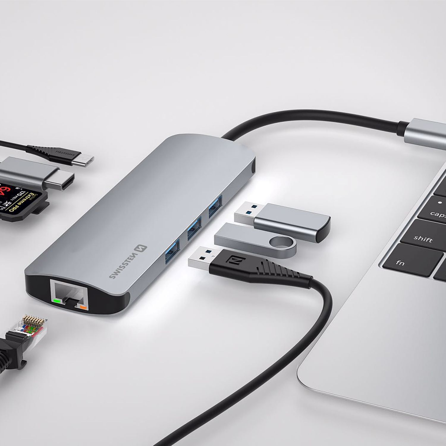 SW USB-C HUB 8-IN-1 - HLINÍK 
