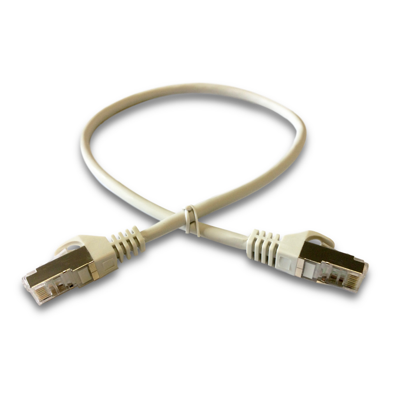 DATACOM Patch cord S/ FTP CAT6A 0, 5m sivý