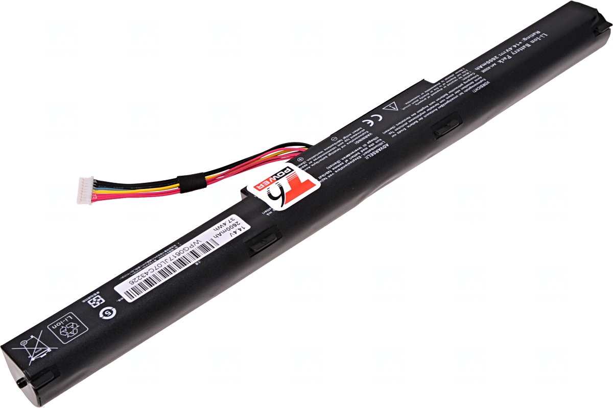 Batéria T6 Power Asus X450J, X550Z, X750J, X751L, X751LA, X751MA, 2600mAh, 37Wh, 4cell, Li-ion 