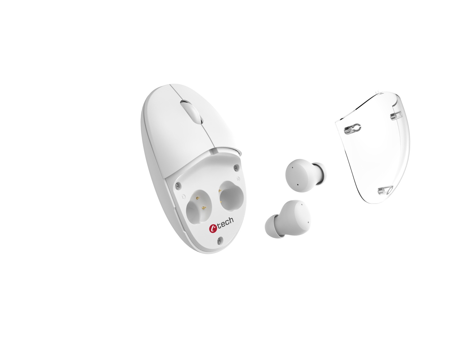 Myš s TWS slúchadlami C-TECH WLM-21 Dual mode,  
