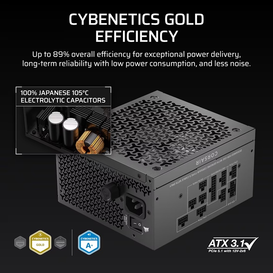 CORSAIR RM750x SHIFT 80+ GOLD, MODULAR 