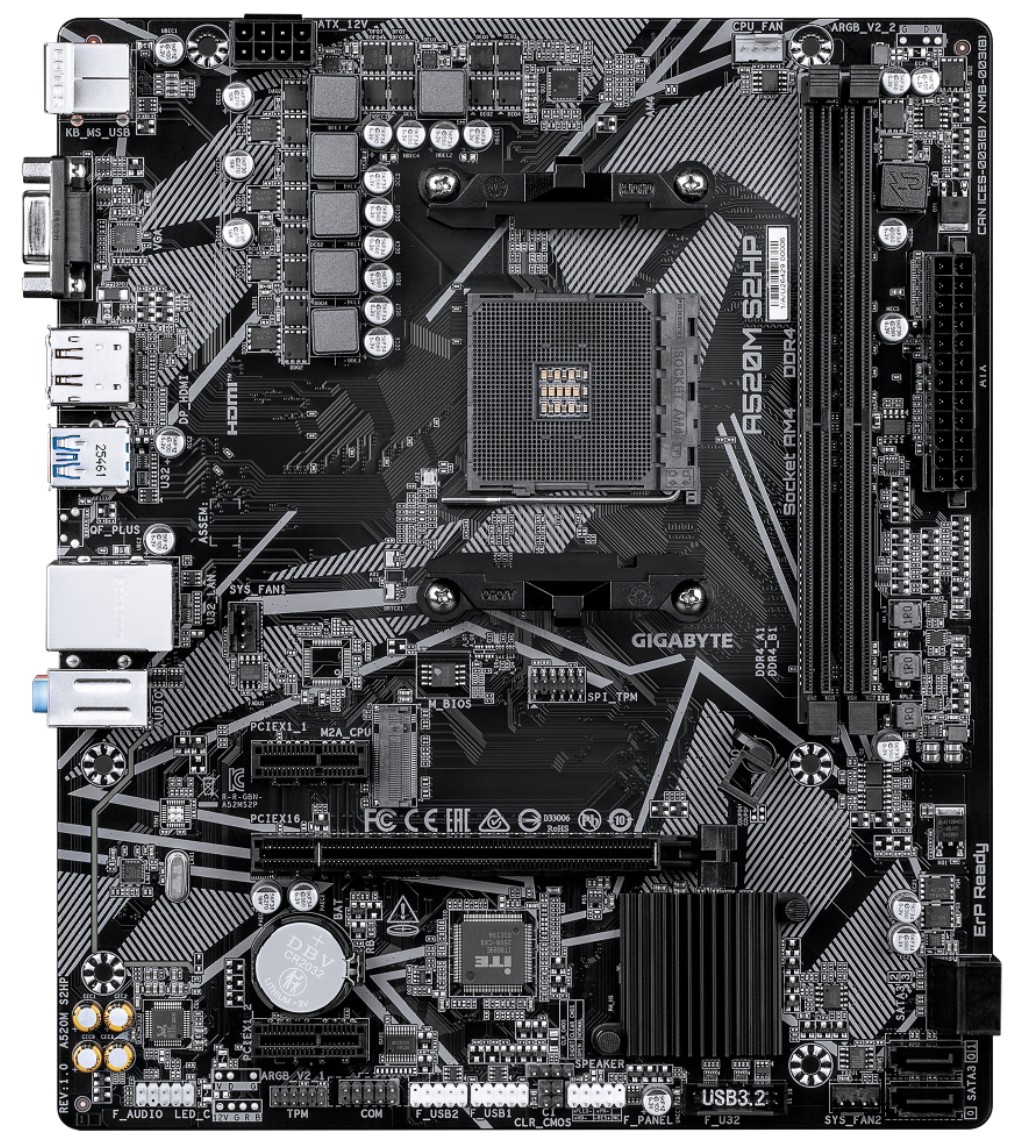 GIGABYTE A520M S2HP/ AM4/ mATX 
